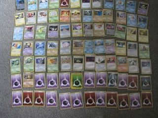 143 Assorted common, uncommon and rare pokemon cards