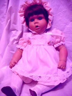 JOHANNE ZOOK Doll in Pink & White Dress+Bonnet 1990s SIGNED NUMBERED 