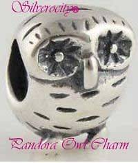 Authentic Pandora OWL Charm Bead S925 ALE Sterling Silver European 