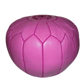 Moroccan Pouf Ottoman Footstool Poof Pouffe of Genuine leather