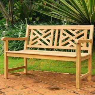   48 Teak Wood Park Bench Seat Outdoor Patio Deck Furniture Seating