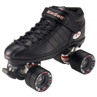 Riedell R3 Size 9 Black Quad Roller Skate Derby Speed (new without 