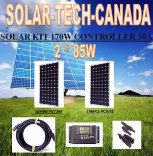 Solar Panel KIT Panneau Solaire 170W 170 Watt 2 * 85 W 30A charge LCD 