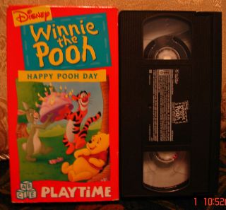 Winnie The Pooh Playtime Happy Pooh Day Vhs~UNLIMITED SHIP RARE DISNEY 