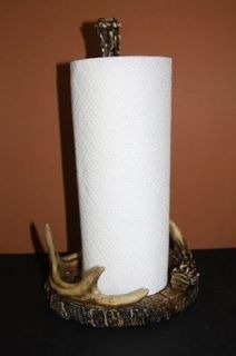 NEW,BOXED,FAUX,DEER,ANTLER,PAPER TOWEL HOLDER,KITCHEN,HUNTING,COUNTRY 