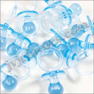 24 pc Large 2.75 PACIFIERS Baby SHOWER Favor BLUE Boy Napkin Holder 