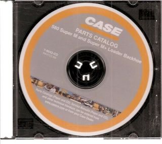 Case 580 Super M & Super M+ Loader Backhoe Parts Catalog on CD