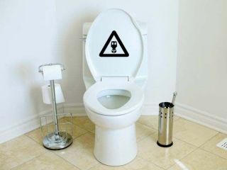 Gas Mask Toilet Decal Wall Mural Art Decor Funny Bathroom Sticker Gift 