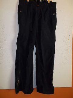 OLD NAVY PANT in Black Parachute 100% Polyester Fabric Zip Front 4 