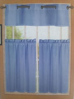 Kitchen Curtain Panel 3 Piece Set 56 x 15 + 28 x 36 London