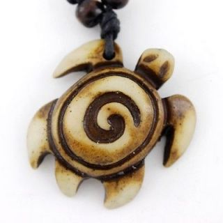 Special Sea Turtle Pendant Mens Cord Necklace