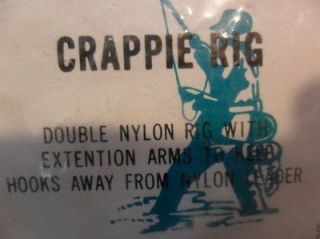 vintage fishing lure: Crappie Rig w/hooks in orig.packaging
