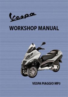 Vespa Piaggio 400  Scooter Service Manual on CD
