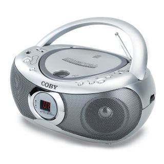 Coby Portable Stereo CD Player AM/FM Radio Dual Voltage Boombox