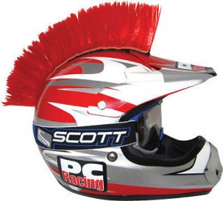 New PC Racing Helmet Mohawk Red Stick On Cool Novelty 