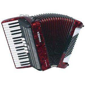 NEW HOHNER BR72 BROVO III PIANO 72 BASS ACCORDION IN RED WITH BAG