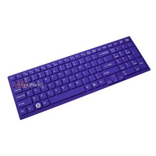 Purple Silicone Soft Keyboard Protection Skin Cover for Sony Vaio VGP 