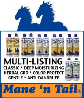 MANE N TAIL SHAMPOO & CONDITIONER   ALL TYPES   SINGLES OR SETS   PICK 
