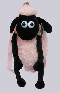 Wallace and Gromit Shaun The Sheep Plush Backpack Pink Soft Bag 17