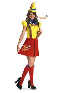 Disney Pinocchio Sassy Adult Costume size:4 6