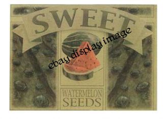 Sweet Watermellon Seed Labels ~ FH198 ~ Set of 4   For Tins, Jars 
