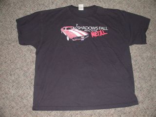 Vintage Shadows Fall Pedal To The Metal T Shirt XXL 2XL Springfield MA 