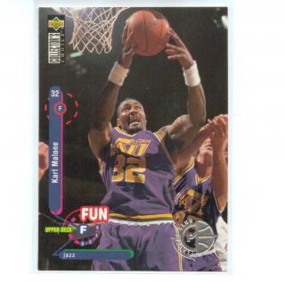 95 96 Upper Deck Collectors Choice Karl Malone #192 Players Club Jazz