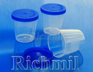 80x 40ml Plastic Specimen Sample Jar / Craft Container / Pot / Cup 