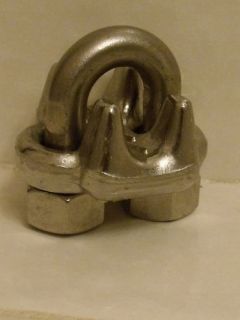 NEW *CROSBY* 3/8 WIRE ROPE CLIPS CABLE CLAMPS, SS 450