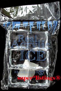 Dept. 56 Real Acrylic Ice Cubes 1.5” by 1.5 Package of 6 Heritage 