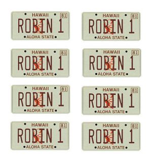 25 scale model Magnum PI Robin 1 Hawaii car license tag plates