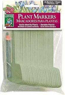 100 DURABLE PLASTIC 5 PLANT MARKERS w 4 PENS IRIS, ROSES GREAT NAME 