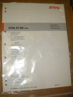 HT 250 Stihl Pole Saw   Pruner Parts Manual *New*