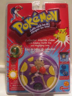 Pokemon Hitmonchan Collector Marble Case Magnifying Lens & Rotating 