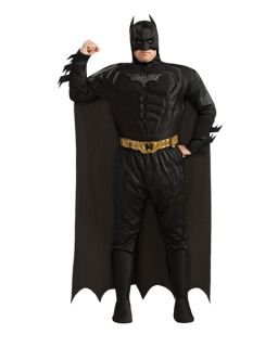 Plus Size Deluxe Dark Knight Muscle Chest Batman Costume for Adult