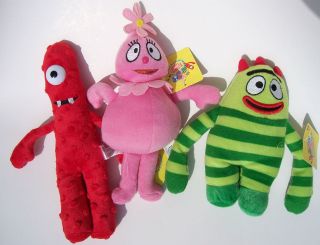 3pc set Yo Gabba Gabba Plush Toy Doll Fooa Brobee Muno 11