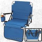   Seat with Arm Rest Drink Holder Pockets Bleacher Chair Cushion Fold