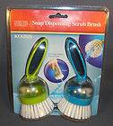 PACK OF PUSH BUTTON SOAP DISPENSING SCRUB BRUSHES   FREE EXPEDITED 