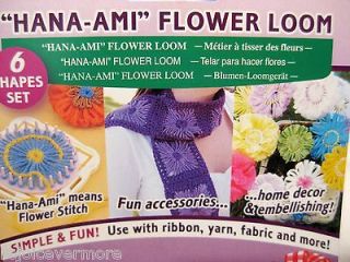 Hana Ami Flower Loom   6 Shapes   2 Square, 3 Round &1 Hexagon 