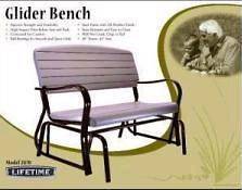 New Lifetime 2871 Rocker Patio Glider Bench Porch Swing