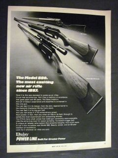Vintage image of Daisy Powerline Model 880 Air Rifle 1973 Print Ad