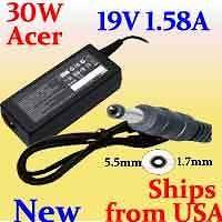 30W AC Power Adapter Battery Charger for Acer Aspire One AOD150 1669 
