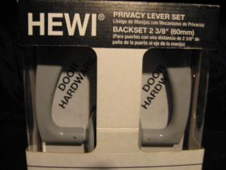   Complete HEWI Privacy Lever Set GRAY Interior Door Handles w/Hardware