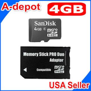   MicroSD Card to Memory Stick MS Pro Duo For Sony PSP 1000 2000 3000