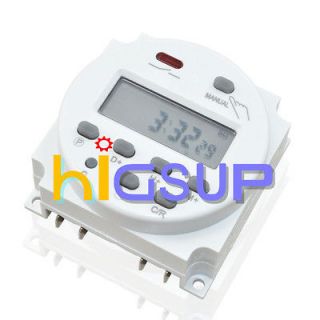 DC 12V LCD Digital Power Programmable Timer Switch Time Relay 16A