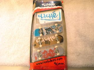   96MM TECH DECK 3 PACK WITH STICKERS RARE OUT OF PRINT STILL IN BOX
