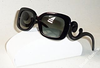 PRADA Baroque Style Sunglasses Black SPR 27O 1AB 3M1 1AB3M1 PR 27OS