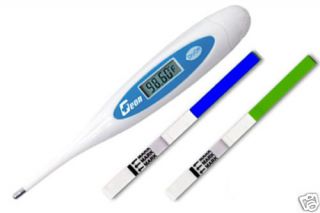 BASAL THERMOMETER + 20 OVULATION/PREGNANCY TESTS+chart