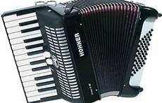 NEW HOHNER BR48 BROVO II PIANO 48 BASS ACCORDION IN BLACK WITH BAG