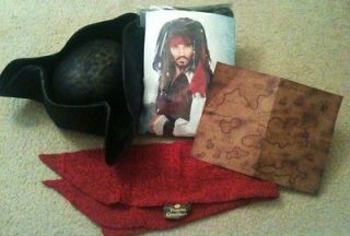 Jack Sparrow Halloween Costume   Hat, Scarf, Wig, Map